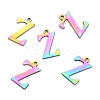 Ion Plating(IP) 304 Stainless Steel Alphabet Charms STAS-H122-Z-M-2