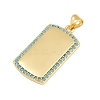 Brass Micro Pave Sky Blue Cubic Zirconia Pendants CU-CBA4A93-02E-G-2