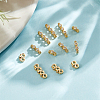 12Pcs 3 Styles Rack Plating Brass Pave Clear Cubic Zirconia Spacer Bars KK-GO0002-11-4