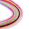 10 Strands 10 Colors Transparent Gradient Color Glass Beads Strands GLAA-TA0001-56-1