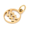 Ion Plating(IP) 304 Stainless Steel Charms STAS-R135-05G-11-2