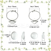 DIY Flat Round 304 Stainless Steel Open Cuff Ring Making Kits STAS-YW0002-76-3