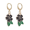 5 Pair 5 Color Alloy Enamel Dangle Leverback Earrings EJEW-JE05523-4