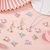 40Pcs 2 Colors UV Plating Alloy Mixed Color Glass Rhinestone Pendants FIND-PH0021-94-5