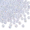 500Pcs UV Plating Acrylic Beads OACR-SP0001-85B-1