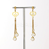 Retro Heart Tassel 201 Stainless Steel Stud Earrings LE0057-2