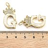 Brass Micro Pave Clear Cubic Zirconia Pendants KK-G498-01G-02-3