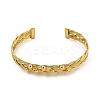 304 Stainless Steel Grid Braided Open Cuff Bangles for Women LS-BJEW-E100-02G-2
