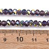 Electroplate Transparent Glass Beads Strands EGLA-A046-01A-11-4