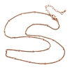 2MM Brass Satellite Chain Necklaces for Women NJEW-D302-49RG-4