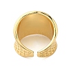 Tartan Brass Wide Open Cuff Rings for Women RJEW-A046-11G-3