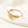 304 Stainless Steel Adjustable Open Cuff Rings for Women RJEW-U062-01B-G-2