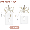 2Pcs Plastic ID Card HJEW-FH00140-2