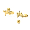 Ion Plating(IP) 304 Stainless Steel Ear Studs EJEW-Q801-04G-2