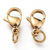 Ion Plating(IP) 304 Stainless Steel Lobster Claw Clasps X-STAS-G240-01C-G-2