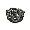 Dog Enamel Pin with Brass Butterfly Clutches JEWB-A006-03I-1