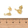 Rack Plating Brass Studs Earrings Findings EJEW-H004-03G-3