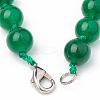 Natural Malaysia Jade Beaded Necklaces NJEW-S404-18-3
