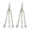 Tibetan Style Alloy Feather Tassel Big Pendants FIND-YW0003-92F-1