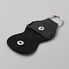 PU Leather Guitar Picks Holder Keychain Plectrums Bag Case Supplies KEYC-WH0040-02A-3