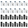 40Pcs 2 Colors Spray Printed Alloy Aglets for Shoelaces FIND-DC0005-08-1