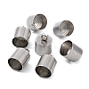 Tarnish Resistant Smooth Surface 201 Stainless Steel Cord Ends LS-X-STAS-R063-97-2