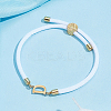 1pc Adjustable Nylon Cord Slider Bracelets for Women BJEW-LP0001-33D-G-3