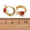 Brass Micro Pave Clear Cubic Zirconia Hoop Earrings LS-EJEW-D328-07G-5