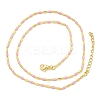 Brass Enamel Column Link Chain Necklaces NJEW-H039-04A-01G-2