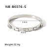 304 Stainless Steel Pave Cubic Zirconia Bangles FS-WG09E60-11-1