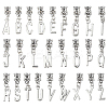 52Pcs Tibetan Style Alloy European Dangle Charms FIND-DC0008-12-1