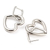 Rack Plating Brass Heart Dangle Hoop Earrings EJEW-K245-32P-2