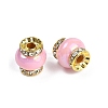 Resin Beads with Brass Rhinestone Rondelle KK-H490-05G-3
