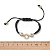 Flat Round with Angel 304 Stainless Steel Link Bracelets BJEW-A036-04A-G-5