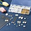 DIY Brass & ABS Plastic Imitation Pearl Earrings Making Kits DIY-FS0007-97-9