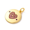 Brass Micro Pave Cubic Zirconia Pendants KK-U033-11G-01-2