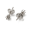 316 Surgical Stainless Steel Stud Earring Findings STAS-Z118-03P-05-2