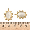 304 Stainless Steel Cat Eye Pendants STAS-V015-40G-3