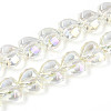 Electroplate Transparent Glass Beads Strands EGLA-B012-AB12-1