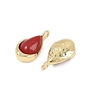 Natural & Synthetic Mixed Gemstone Teardrop Charms KK-B157-33G-3