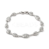 Brass Link Chain Bracelets BJEW-D039-34P-01-1