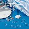 80Pcs 4 Styles 304 Stainless Steel Hoop Earring Findings STAS-BBC0005-93-4