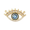 Rack Plating Brass Pave Clear Cubic Zirconia & Glass Pendants KK-G504-23G-2