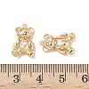 Brass Micro Pave Clear Cubic Zirconia Pendants KK-L254-08G-3