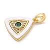 Brass Micro Pave Cubic Zirconia Pendents KK-M303-02G-11-2