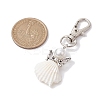 Angel Spiral Shell Pendant Decooration HJEW-JM01964-03-3