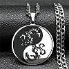 201 Stainless Steel Pendant Necklaces LS-NJEW-C066-07P-1
