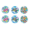 Flat Round PVC Plastic Self Adhesive Window Decorations Accessories AJEW-WH0182-010-1