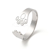Non-Tarnish 304 Stainless Steel Open Cuff Rings for Women LS-RJEW-G291-04P-1