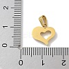 Ion Plating(IP) 304 Stainless Steel Micro Pave Cubic Zirconia Pendants STAS-Z107-04G-08-3